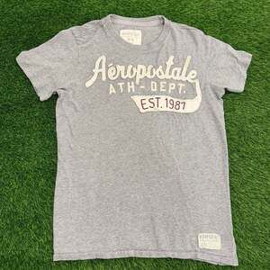 Aeropostale Arch Logo Appliqué Graphic Tee Heather Gray